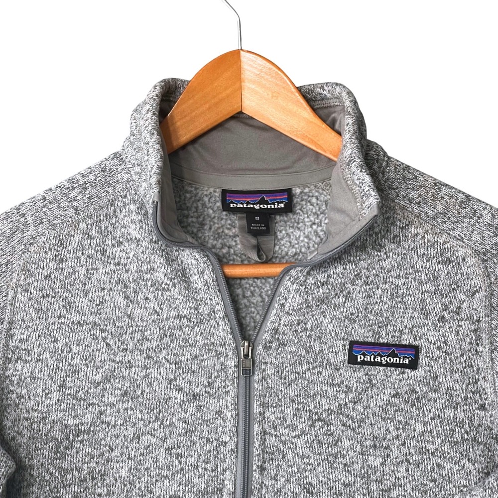 Patagonia Womens Better Sweater 1/4 Zip Fleece Pullover Grey Heather 25617 M